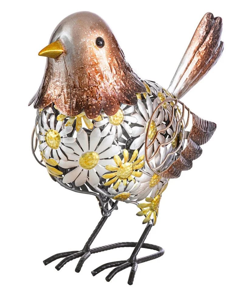 Dehner Gartenfigur Dekofigur Vogel Gelb Eisen - Bild 2