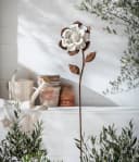 Dehner Gartenstecker Dekostab Blume Rostoptik Bronze Eisen Keramik Bild 1