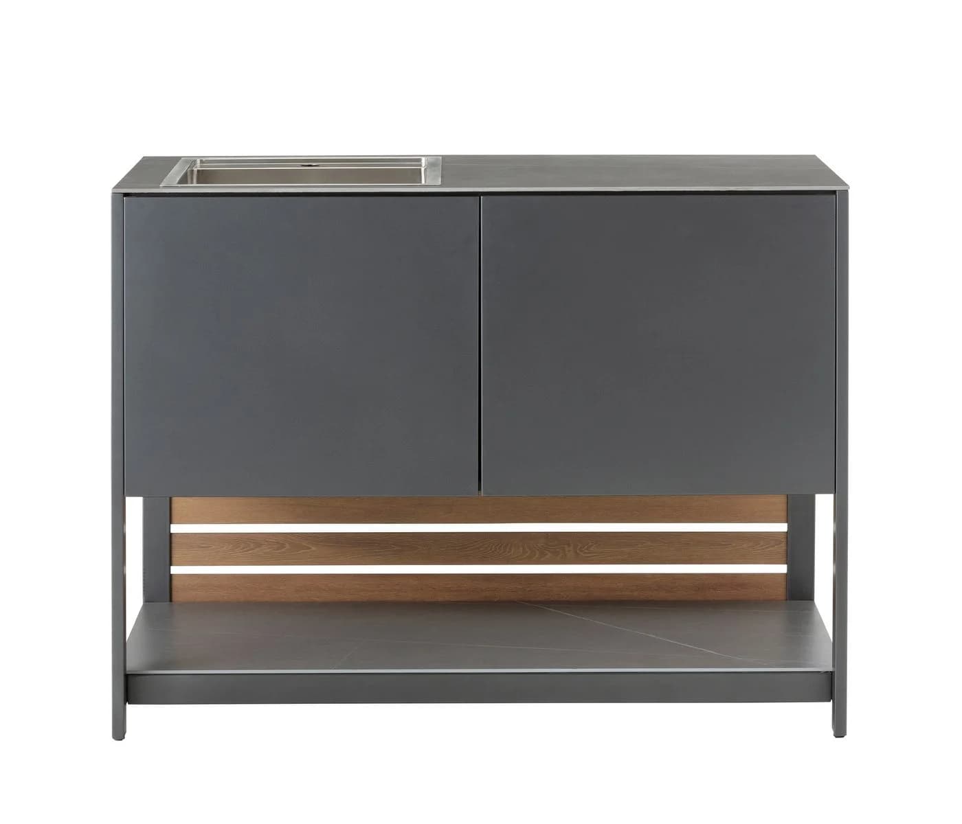 Dehner Outdoor-Küche Loop Spülschrank mit Steinplatte und Edelstahlspüle - Bild 2