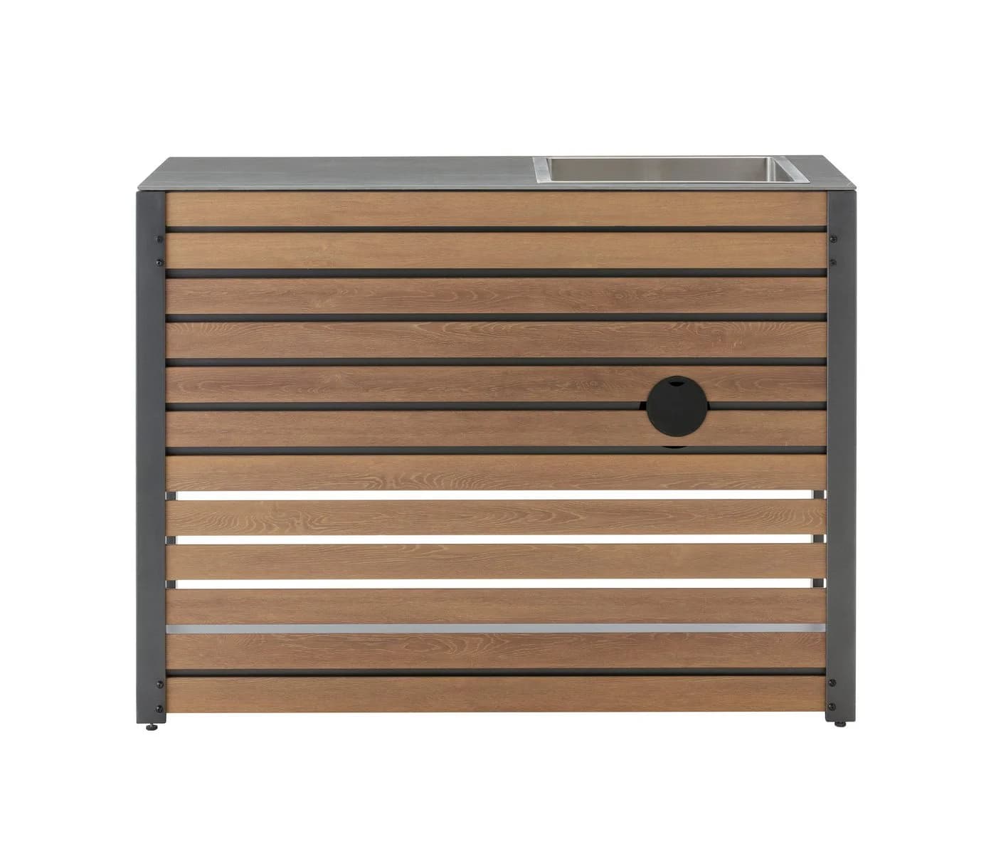 Dehner Outdoor-Küche Loop Spülschrank mit Steinplatte und Edelstahlspüle - Bild 4
