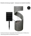Dehner Gartenbrunnen Ronda mit LED Beleuchtung Polyresin Grau Bild 1