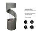 Dehner Gartenbrunnen Ronda mit LED Beleuchtung Polyresin Grau Bild 3