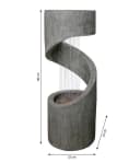 Dehner Gartenbrunnen Ronda mit LED Beleuchtung Polyresin Grau Bild 4