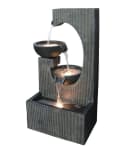 Dehner Gartenbrunnen Lorca Polyresin Grau mit LED-Beleuchtung Bild 2
