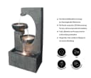 Dehner Gartenbrunnen Lorca Polyresin Grau mit LED-Beleuchtung Bild 3