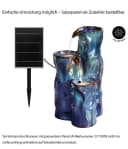 Dehner Corso Keramik-Gartenbrunnen mit LED-Beleuchtung und Solarbetrieb Bild 1