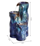 Dehner Corso Keramik-Gartenbrunnen mit LED-Beleuchtung und Solarbetrieb Bild 4