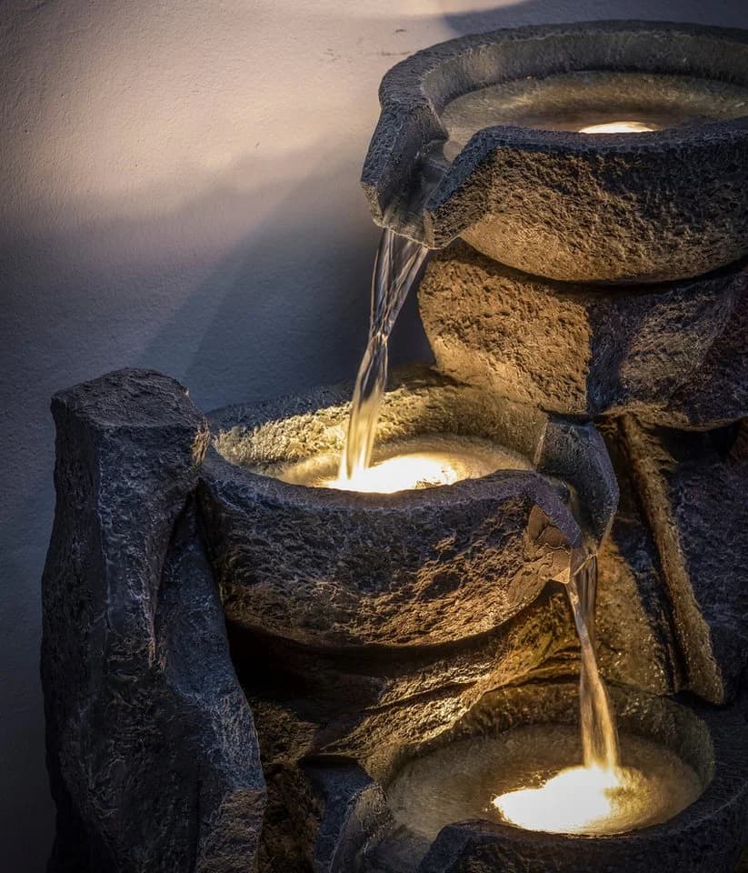 Dehner Gartenbrunnen Gresta mit LED Beleuchtung - Bild 5