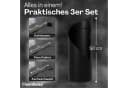 Heimfleiss® Kaminbesteck Modernes Kaminbesteck aus Stahl & Holz – 3-teilig oder 4-teilig, Elegantes Kaminzubehör mit Schaufel, Besen & Schürhaken, Stilvoll Bild 1