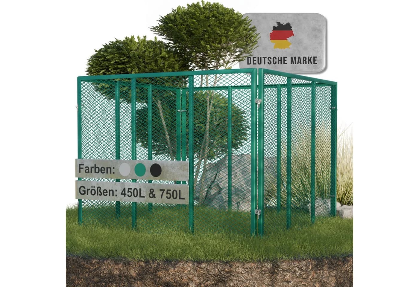 Heimfleiss® Metall Komposter 750L Verzinkt & Pulverbeschichtet - Bild 2