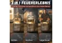 Heimfleiss® Feuerschale Rauchfrei Edelstahl Silber Ø50cm mit Grillrost Bild 4