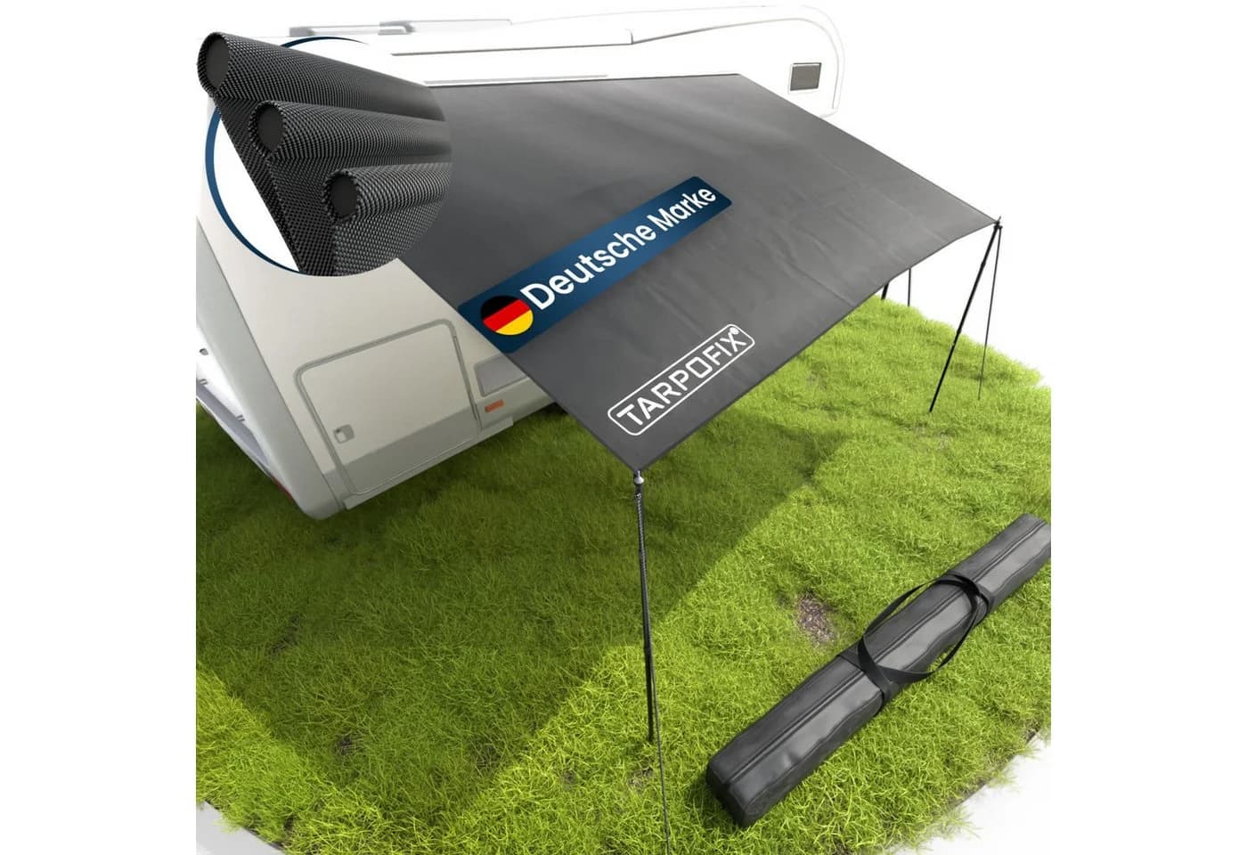 Tarpofix® Wohnwagen Sonnensegel mit Multikeder & LED-Lichterkette - Bild 2
