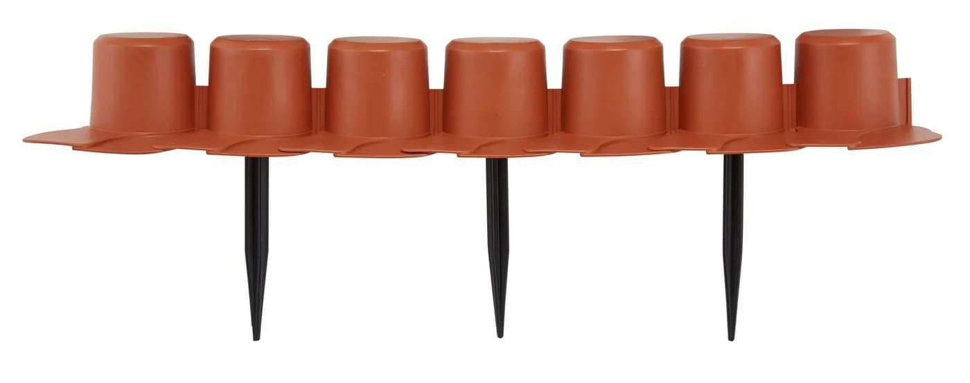 Prosperplast Beetumrandung Terracotta Kunststoff mit Fahrspur