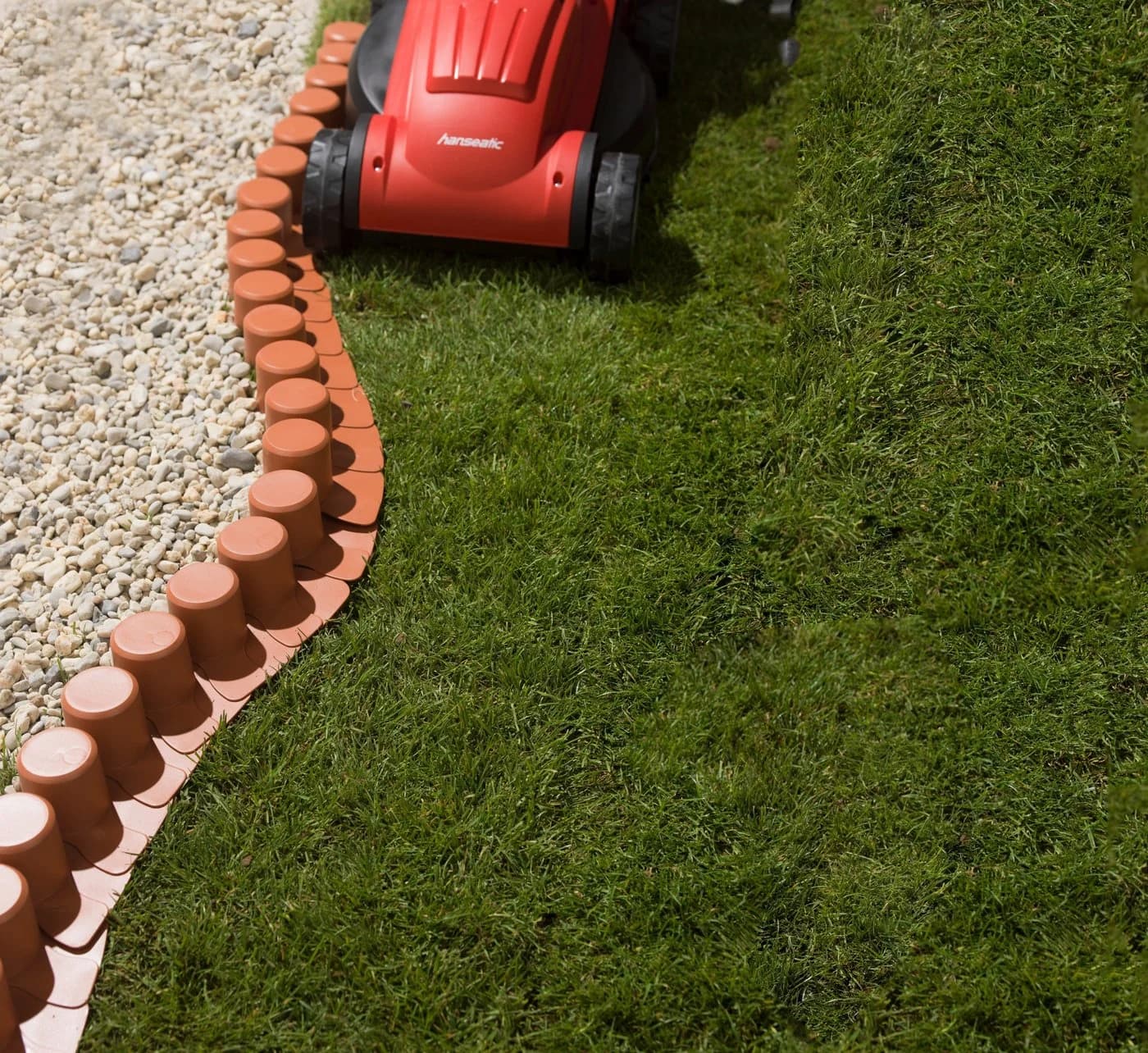 Prosperplast Beetumrandung Terracotta Kunststoff mit Fahrspur - Bild 2
