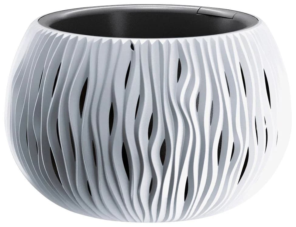 Prosperplast Pflanzkübel Sandy Bowl Weiß Kunststoff UV-beständig