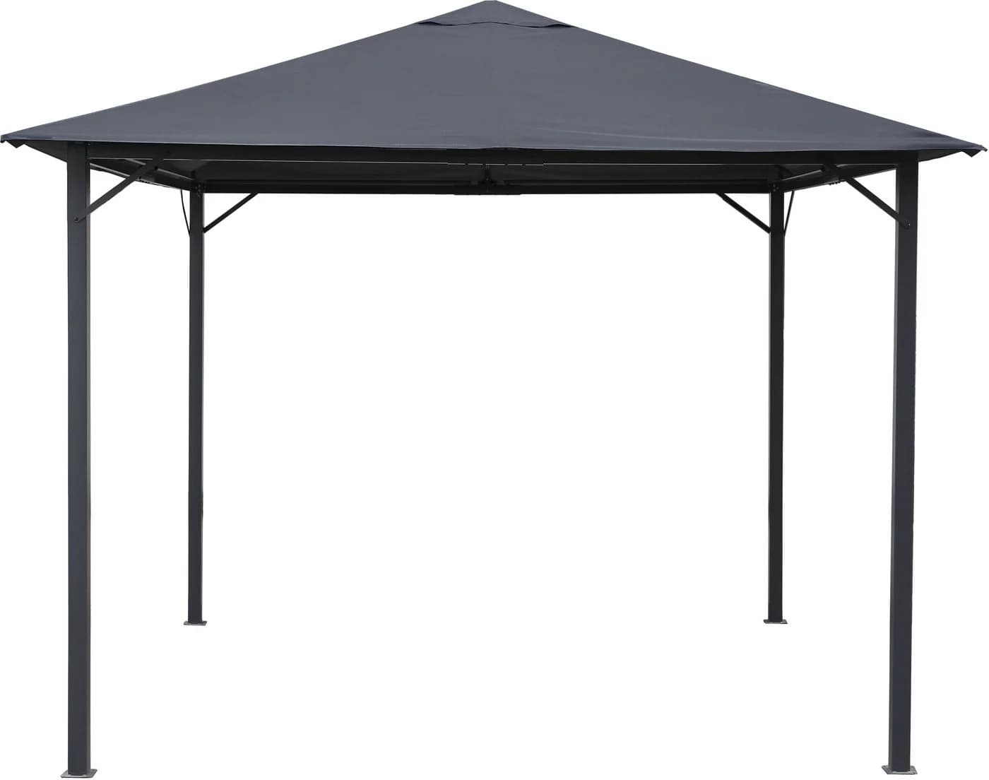 KONIFERA Pavillon Kreta Grau Stahl Polyester