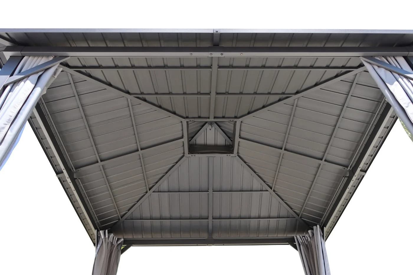 Pavillon KONIFERA Thasos Grau mit Doppeldach - Bild 5