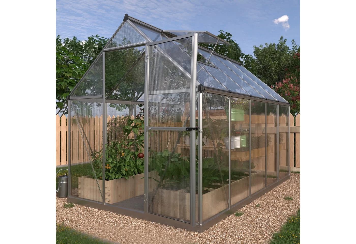 Gewächshaus KONIFERA Silber Polycarbonat - Bild 2