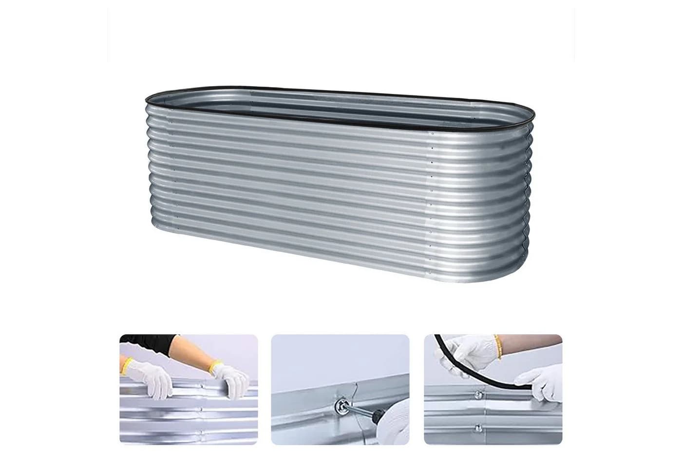 KONIFERA Hochbeet bodenlos verzinkter Stahl silber - Bild 4