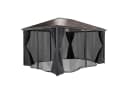 GARMIO® Pavillon 3x4m Garten Überdachung mit Polycarbonat-Dach & Moskitonetz Bild 3