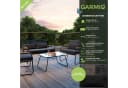 GARMIO Gartenlounge-Set 4-teilig mit Kissen Polyrattan Glastisch Bild 4