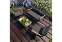 GARMIO Gartenlounge-Set 4-teilig mit Kissen Polyrattan Glastisch Bild 5
