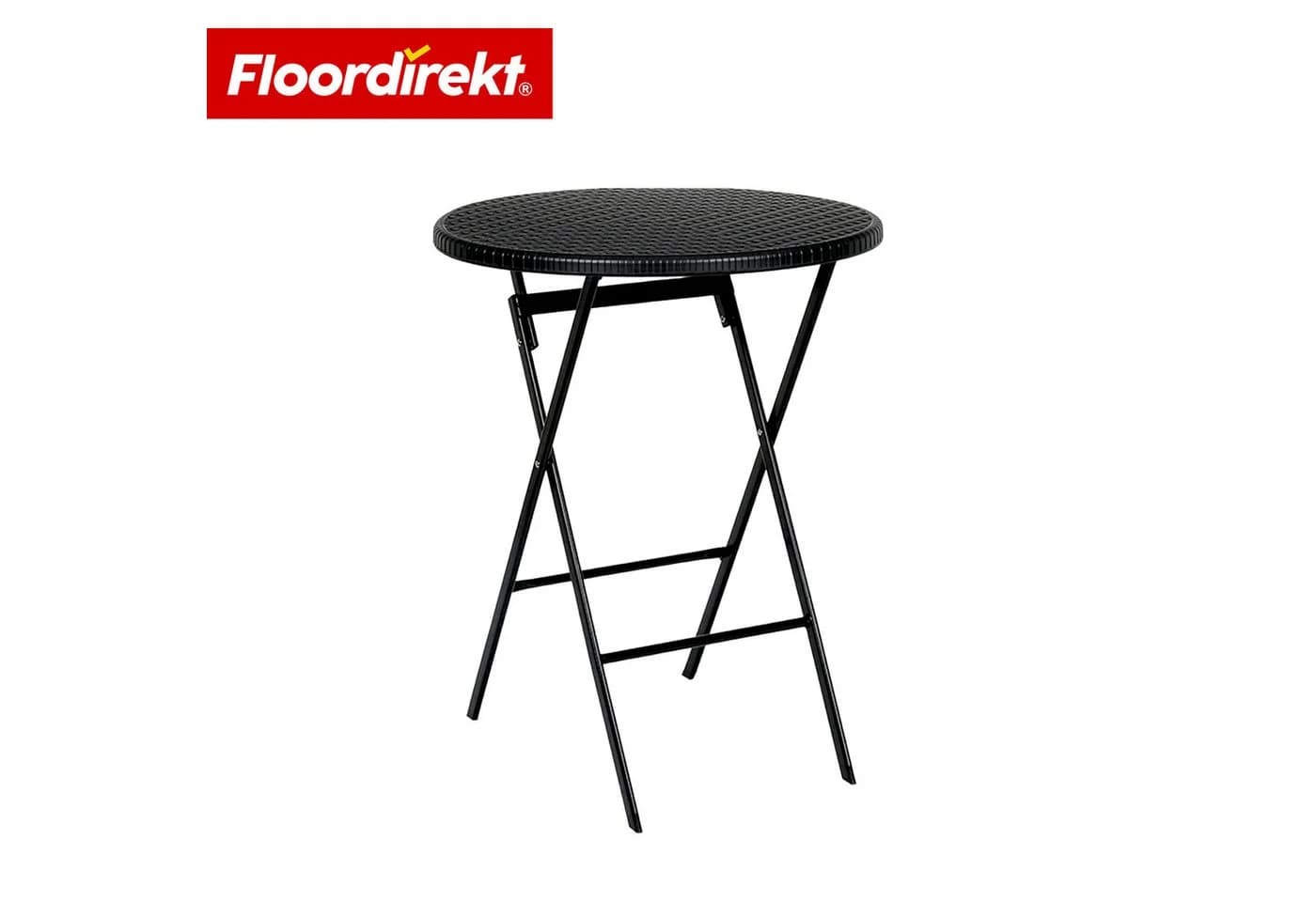 Floordirekt Klapptisch Toyama Ø 60 cm Schwarz - Bild 2
