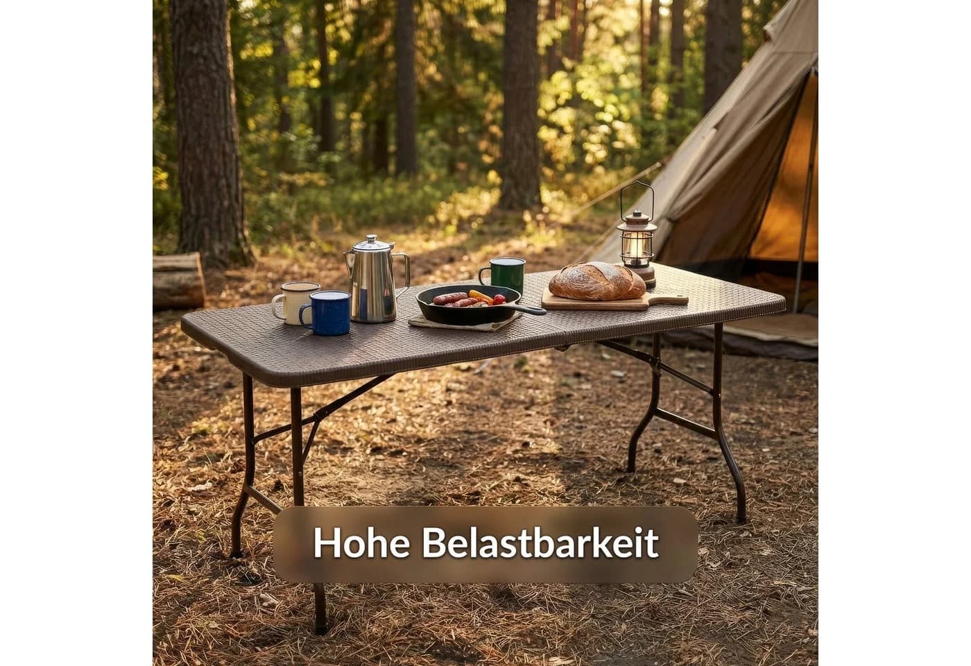 Floordirekt Klapptisch Miyako Braun Wetterfest Faltbar - Bild 3