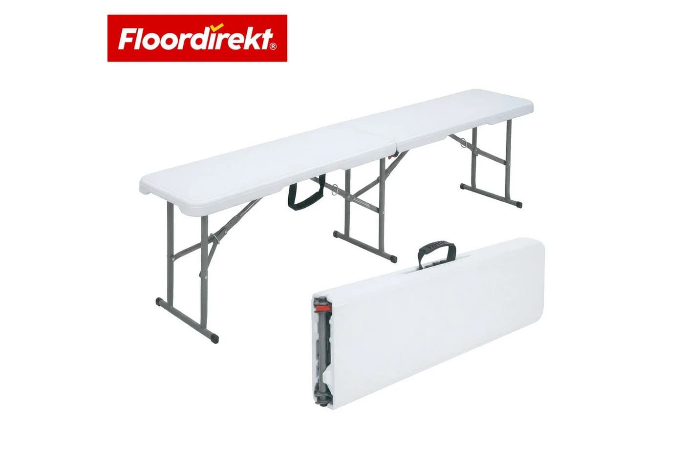 Floordirekt Gartenbank Chiba Klappbar 183 cm Weiß - Bild 2