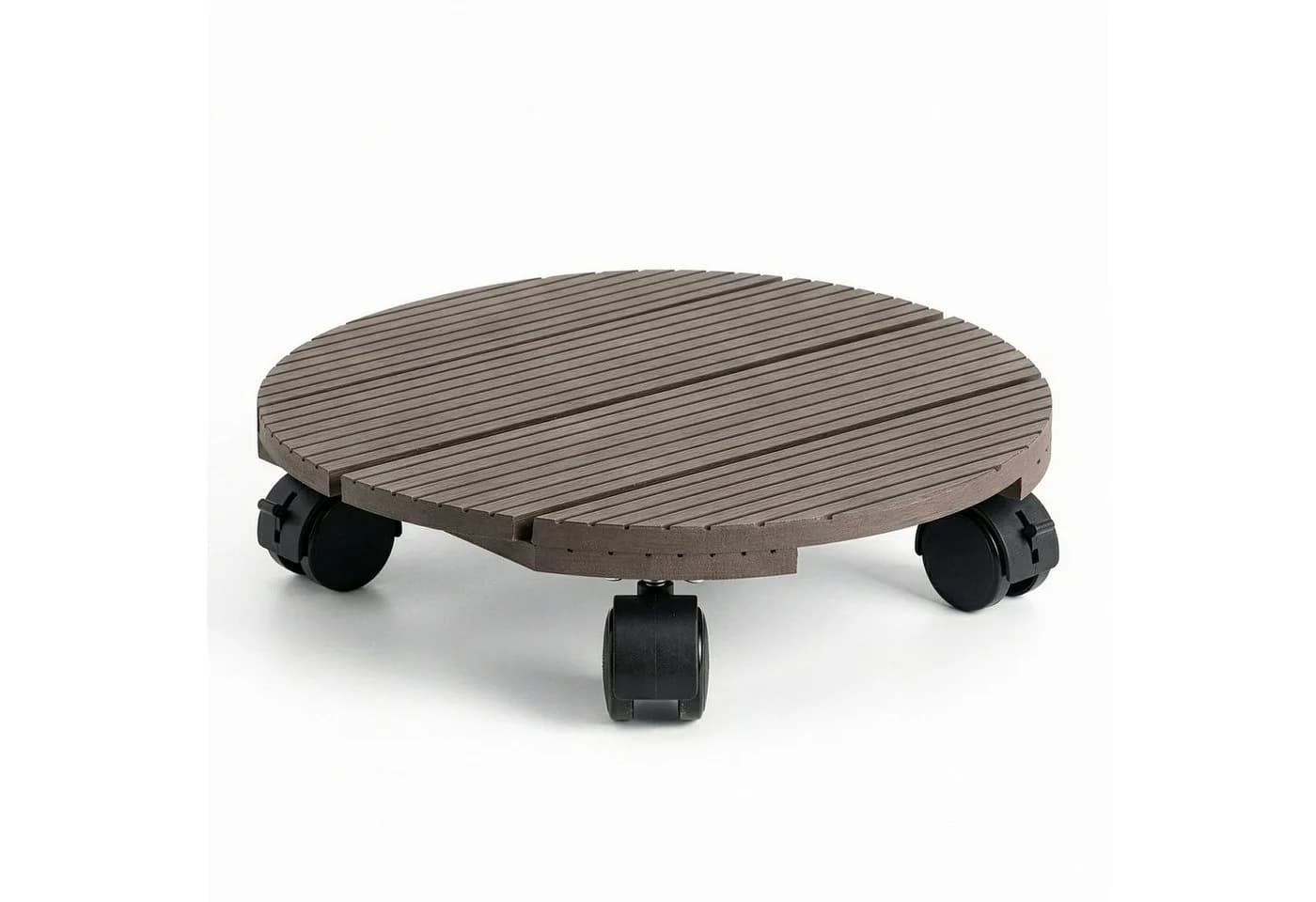 Floordirekt Pflanzenroller Countess WPC rund braun mit Bremse - Bild 2