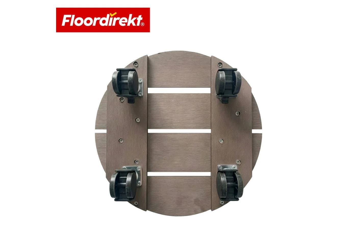 Floordirekt Pflanzenroller Countess WPC rund braun mit Bremse - Bild 3
