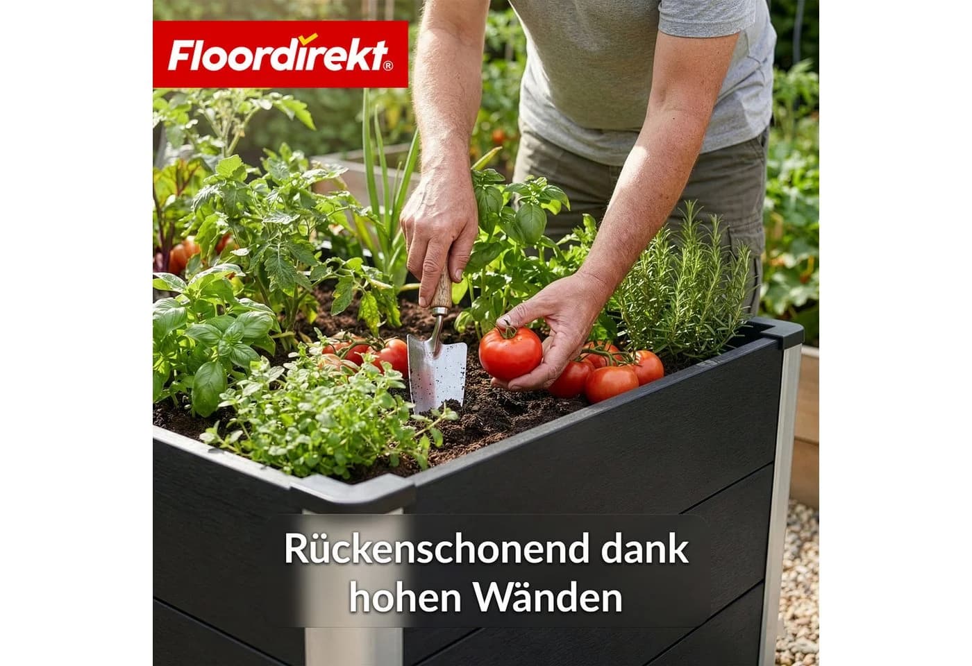 Floordirekt Hochbeet Paros Anthrazit WPC - Bild 3