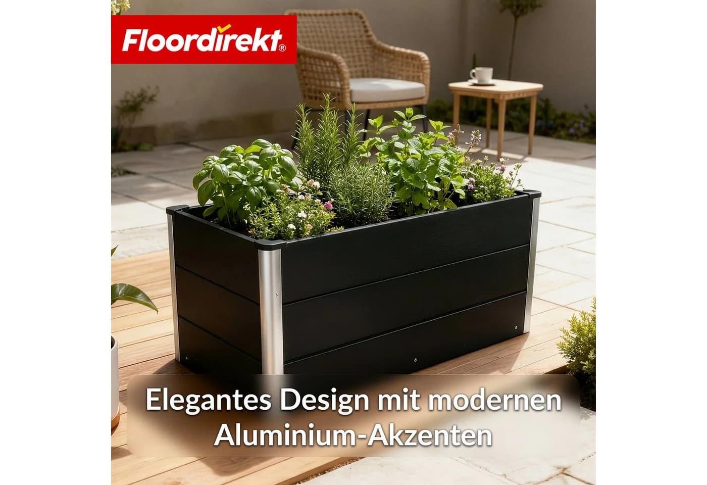 Floordirekt Hochbeet Paros Anthrazit WPC - Bild 5