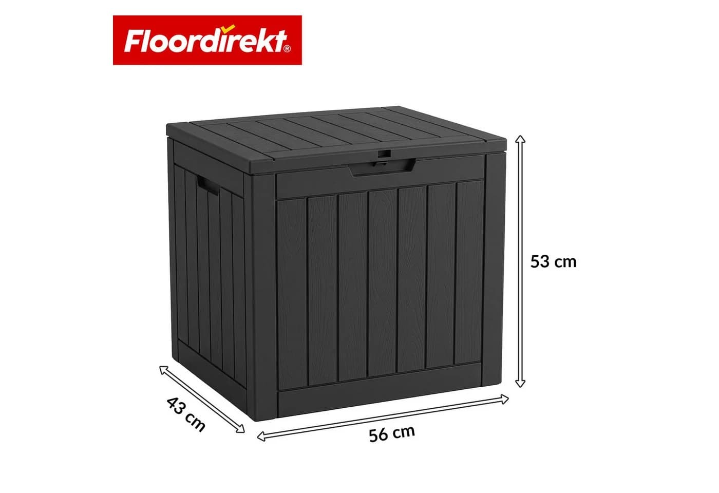 Floordirekt Gartenbox Holz-Optik Anthrazit/Braun
