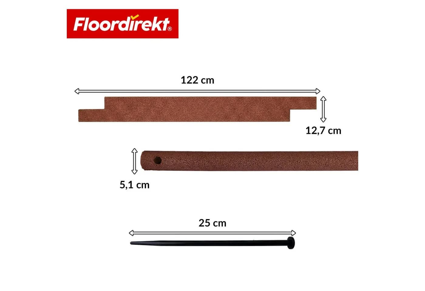 Floordirekt Gummi Rasenkante flexibel rot - Bild 4