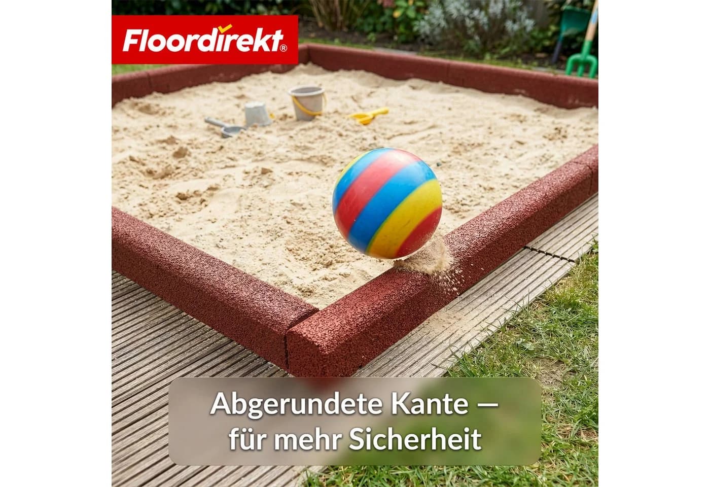 Floordirekt Gummi Rasenkante flexibel rot - Bild 5
