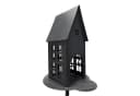 Spetebo Metall Gartenstecker Haus Anthrazit H 75 cm Bild 2