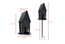 Spetebo Metall Gartenstecker Haus Anthrazit H 75 cm Bild 3