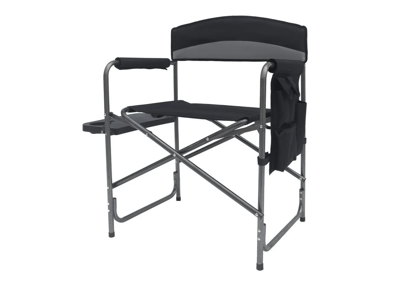 Spetebo Campingstuhl XXL mit Klapptisch & Taschen Schwarz - Bild 2
