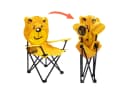 Spetebo Campingstuhl Kinder Campingstuhl mit Getränkehalter, Bär, Gelb Bild 3