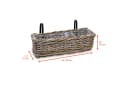 Spetebo Balkonkasten Rattan Set 2 St. Natur Weide Pflanzkorb Bild 1