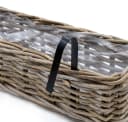 Spetebo Balkonkasten Rattan Set 2 St. Natur Weide Pflanzkorb Bild 4