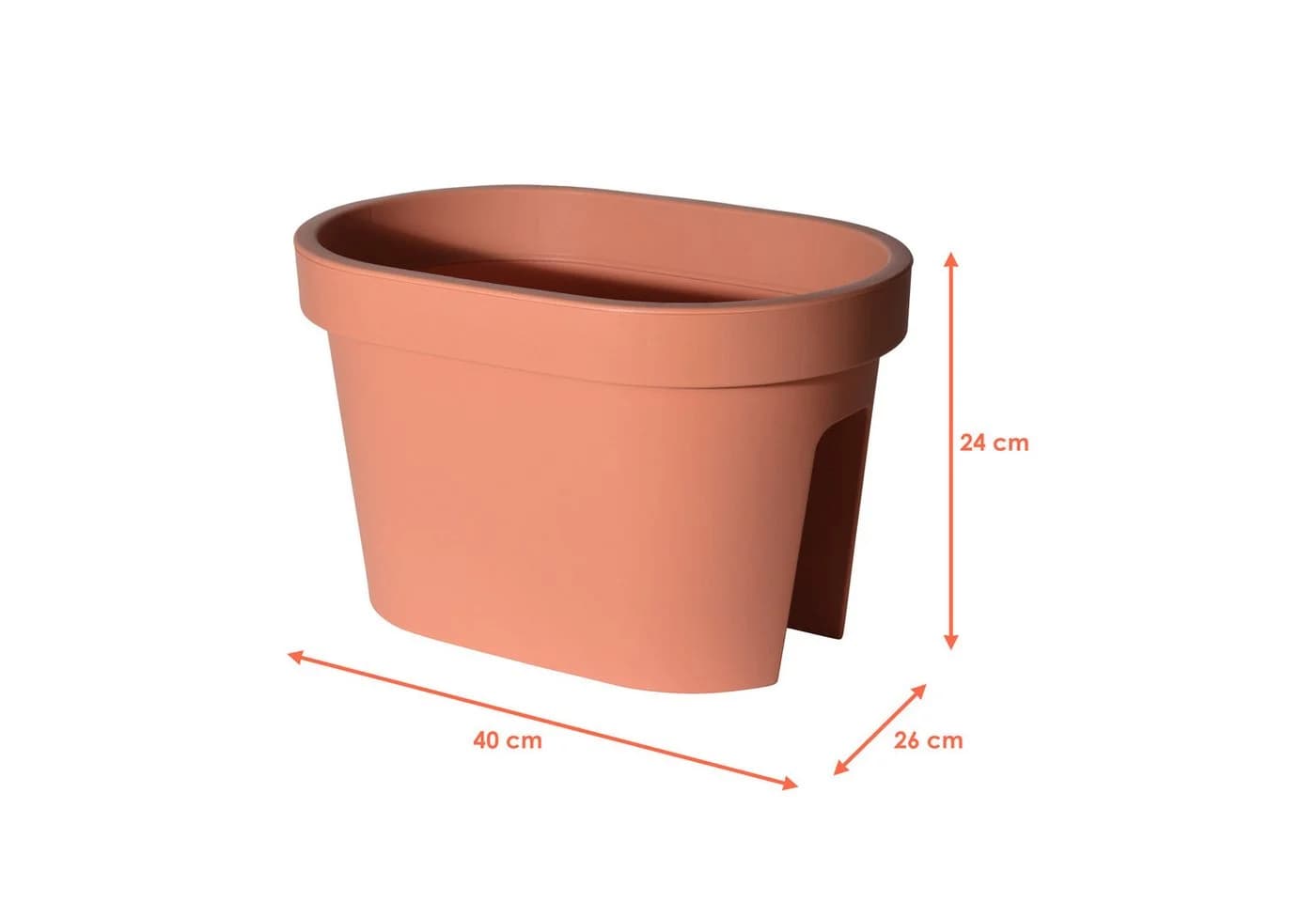 Spetebo Blumentopf Terracotta Kunststoff Pflanzkasten zum Einhängen