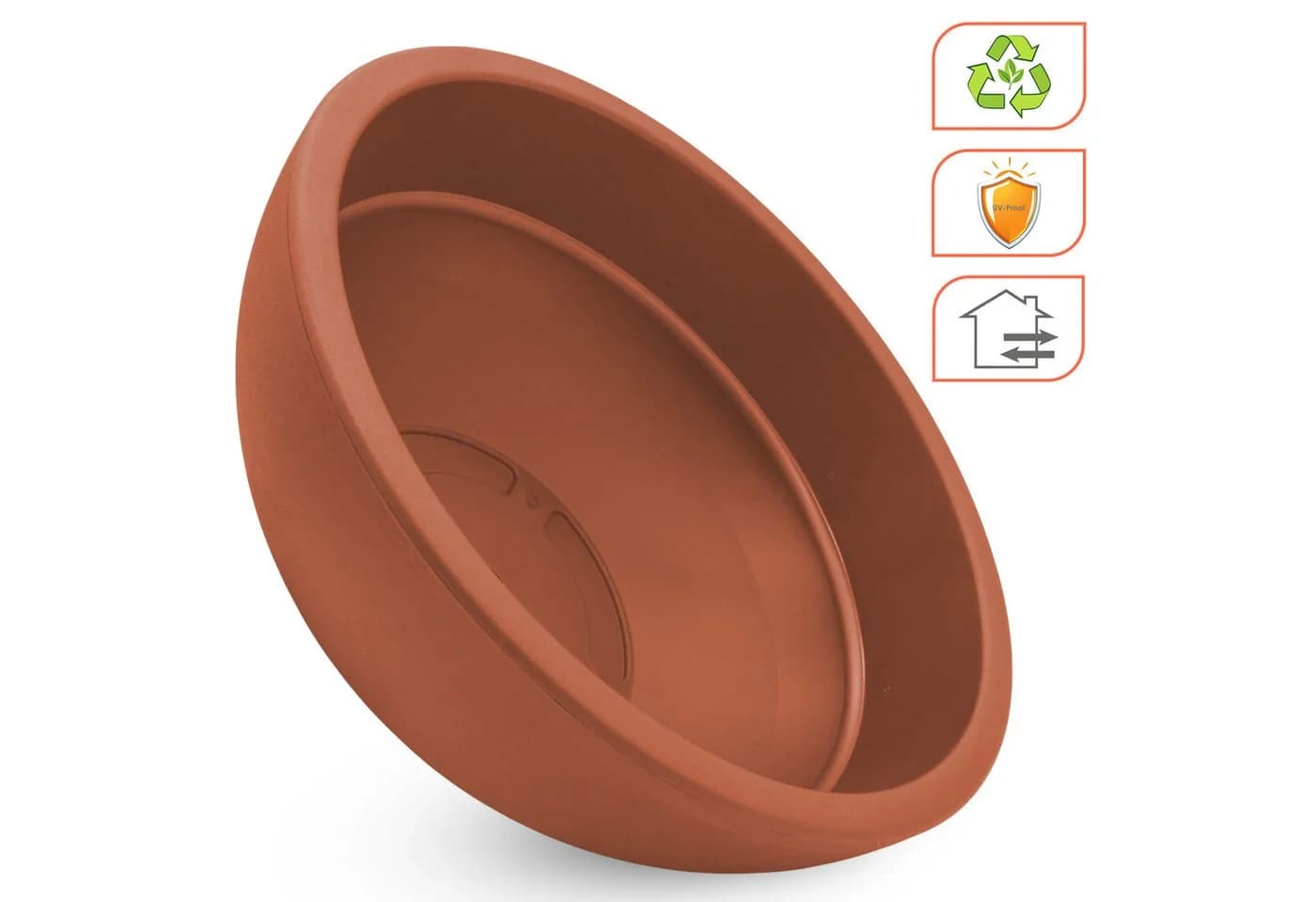 Spetebo Pflanzschale rund 39 cm Terracotta Kunststoff - Bild 3