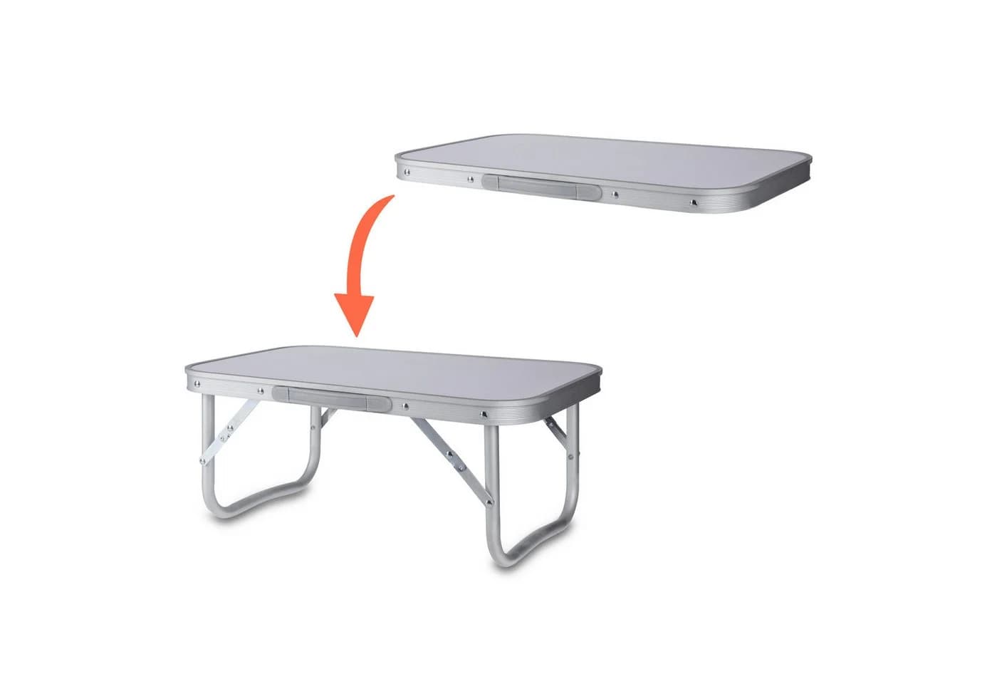 Spetebo Campingtisch Klappbar Aluminium Weiß Silber