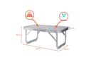 Spetebo Campingtisch Klappbar Aluminium Weiß Silber Bild 3