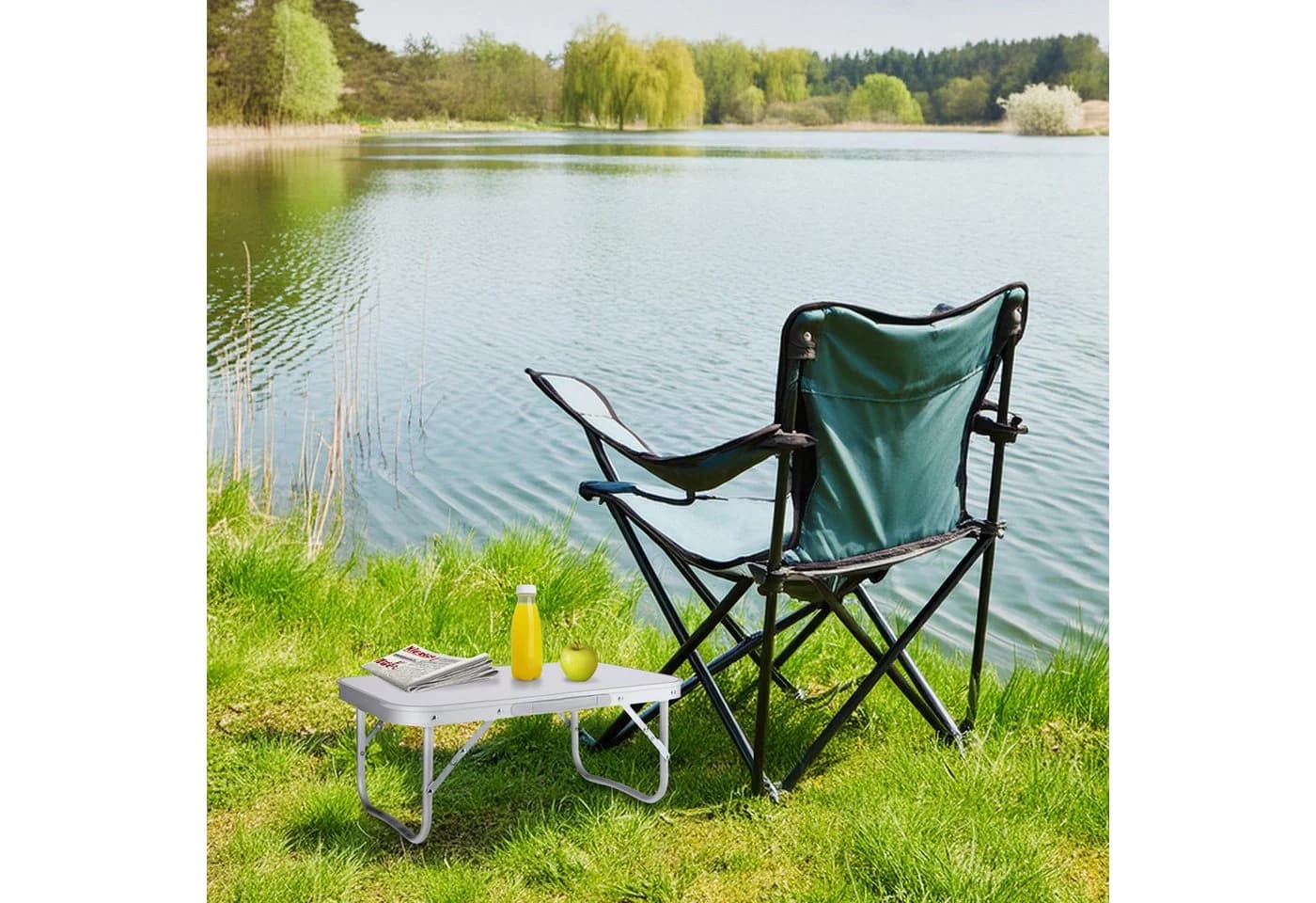 Spetebo Campingtisch Klappbar Aluminium Weiß Silber - Bild 4