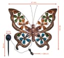 Spetebo Solar Schmetterling Wandbild Bronze mit LED Bild 1