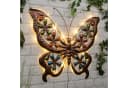 Spetebo Solar Schmetterling Wandbild Bronze mit LED Bild 2