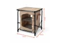 Spetebo 2-in-1 Campingtisch Stoff Campingschrank Beige Faltbar Bild 1